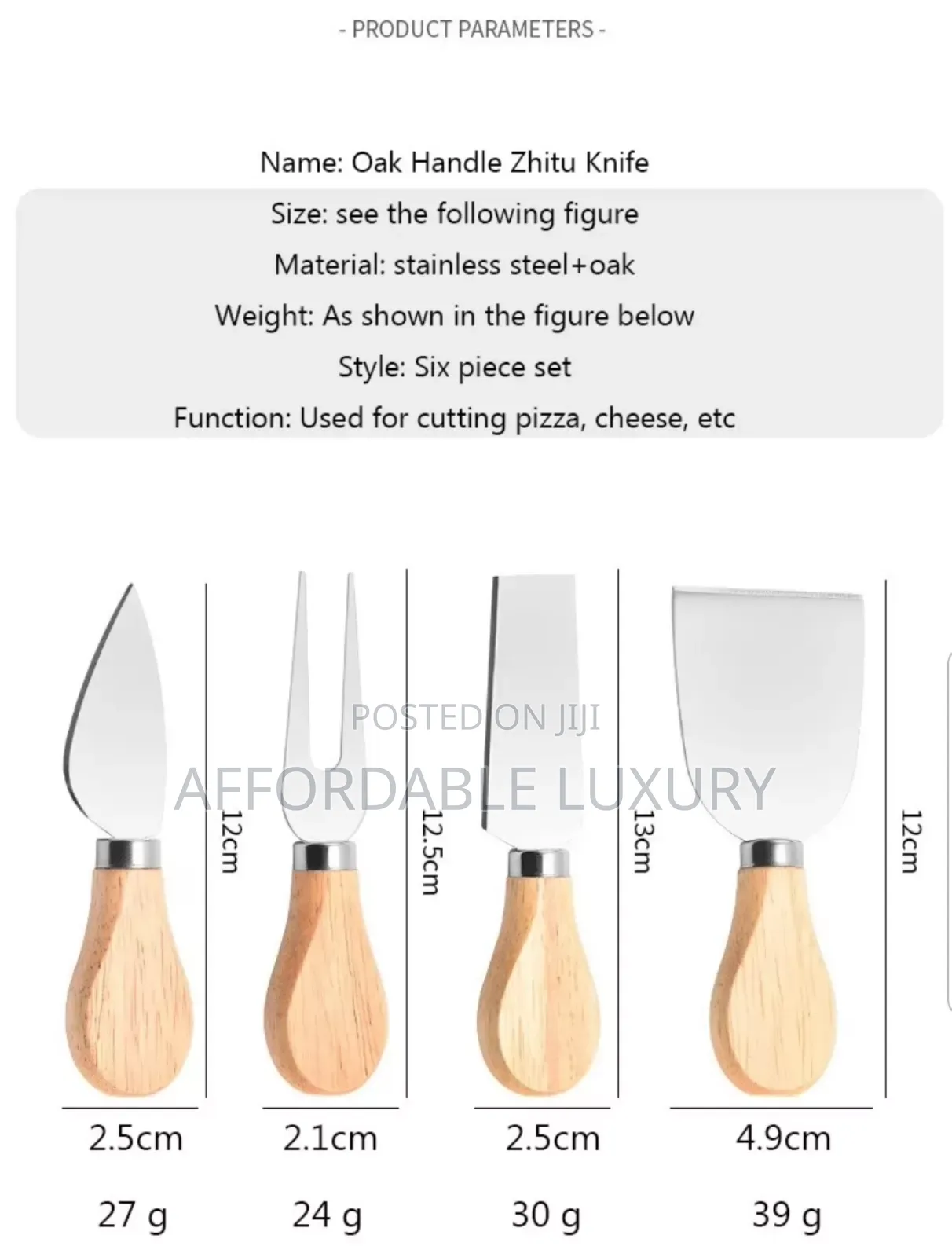 Luxury 6-Piece Cheese, Bread, Fruit Knife Set