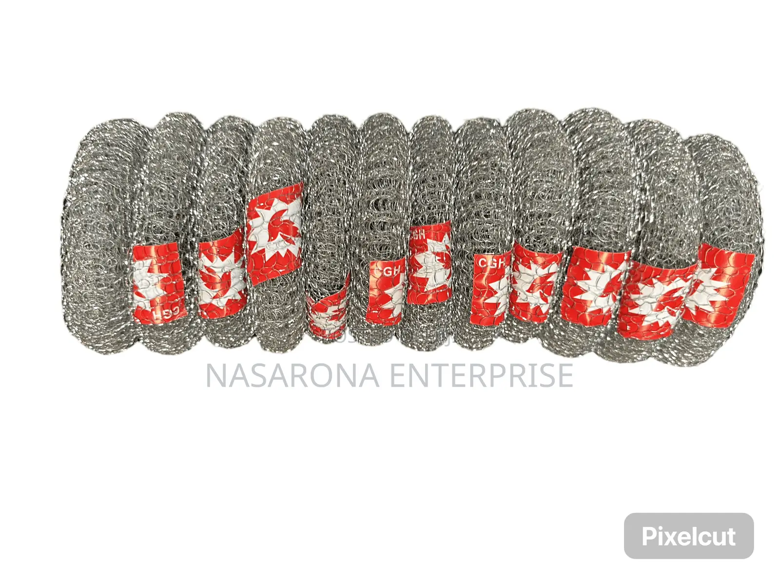 12 Wire Abrasive (Stainless Steel Scourer) Metal Sponge 40g