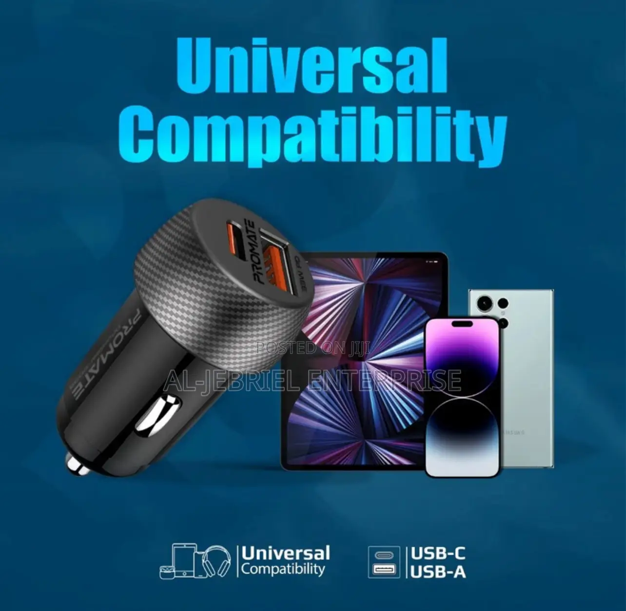 33 Watts USB-C Promate Drivegear Ultra-Compact Car Charger