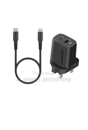 Promate CHARGEKIT 25W Power Delivery Dual Port Adapter