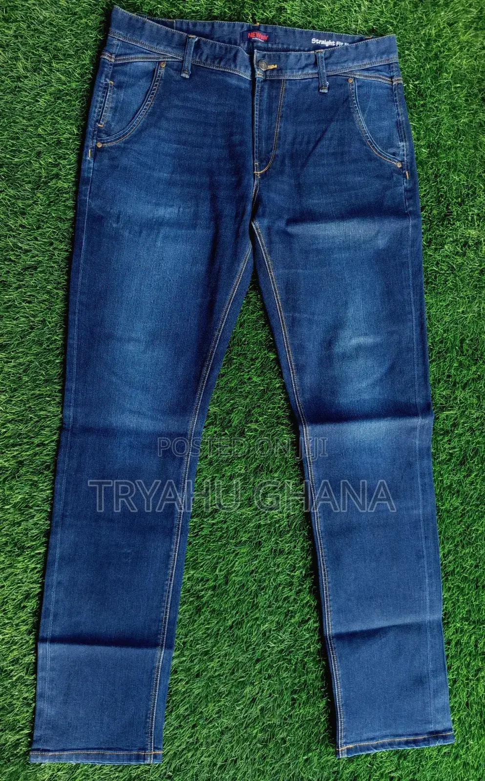 New Wear Straight Fit Denim Blue Jeans for Sale at Tryahu