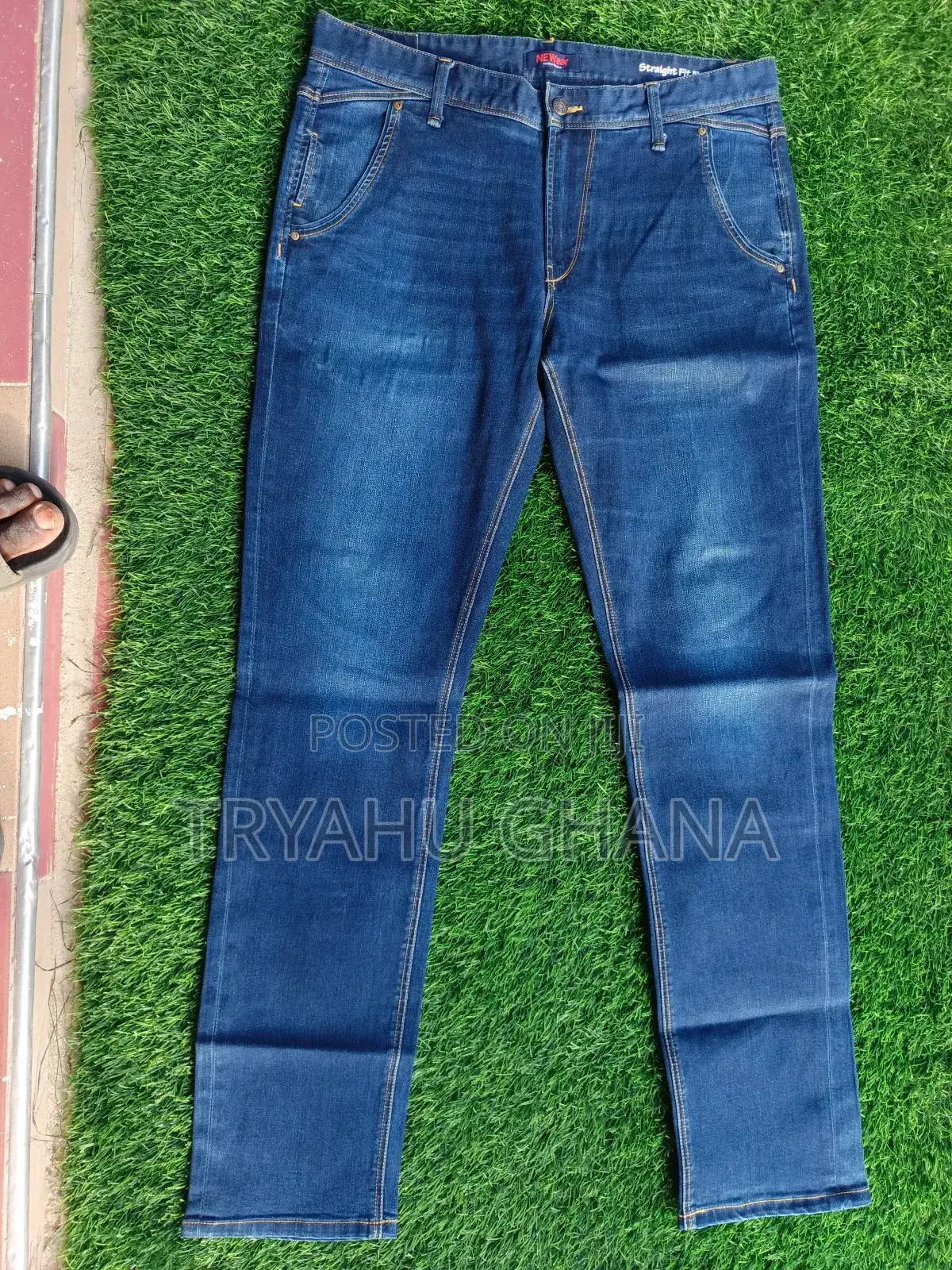New Wear Straight Fit Denim Blue Jeans for Sale at Tryahu