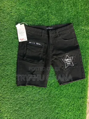 Original Quality Well-Done Black Jeans Shorts for Sale