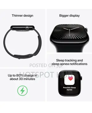 Apple Watch Series 10 GPS Cellular 46mm With Jet Black