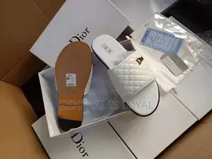Dior White Slippers