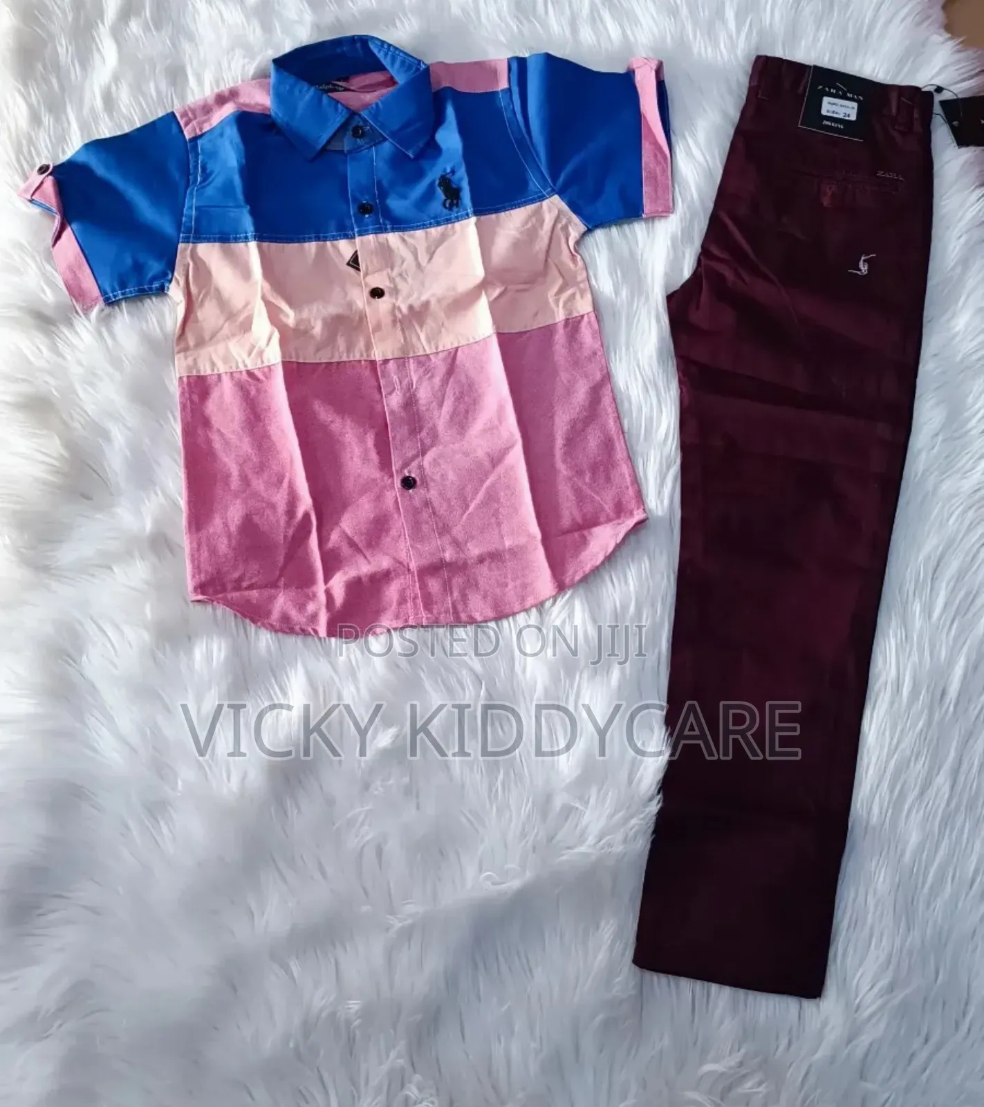 Boy's Trousers With Shirt for Church or Outing