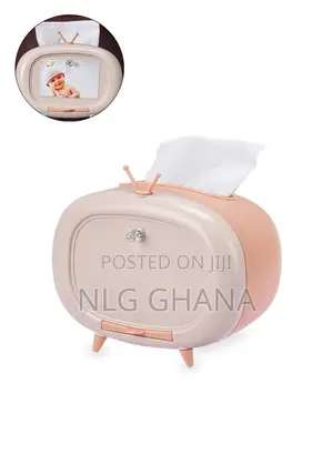 Cute TV Shape Tissue Box Storage Case Phone Mount Holder