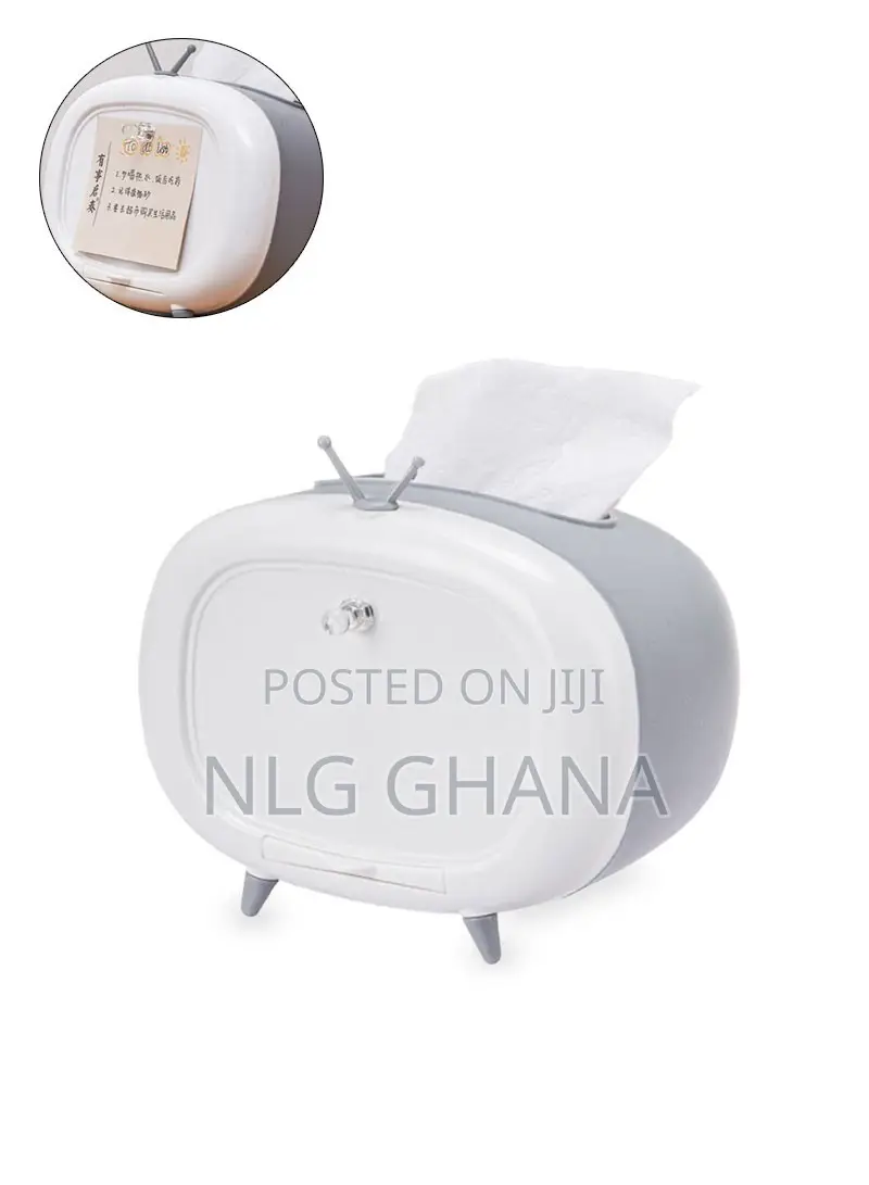 Cute TV Shape Tissue Box Storage Case Phone Mount Holder