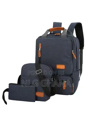 3pcs Backpack Set 14.5-Inch Laptop Backpack With Small Pocke