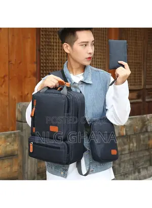 3pcs Backpack Set 14.5-Inch Laptop Backpack With Small Pocke