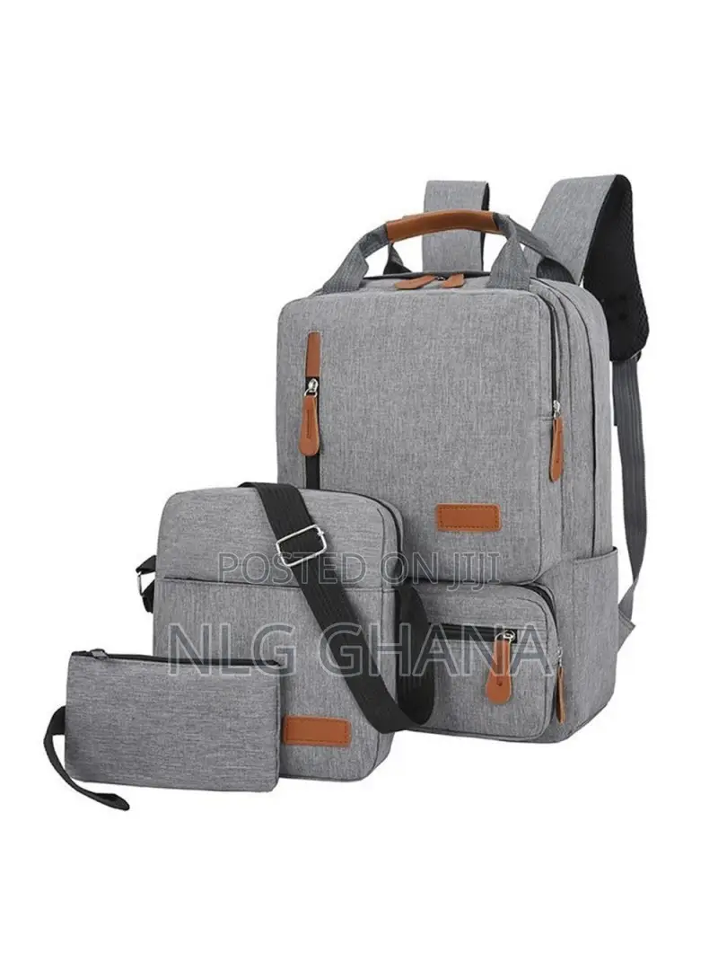 3pcs Backpack Set 14.5-Inch Laptop Backpack With Small Pocke