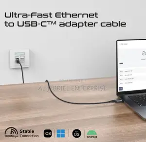 Promate Clink-Rj45 USB-C to RJ45 Ethernet 5M Cable Adapter