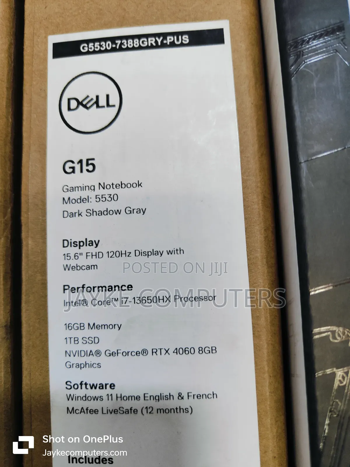 New Laptop Dell G15 5535 16GB Intel Core I7 SSD 1T