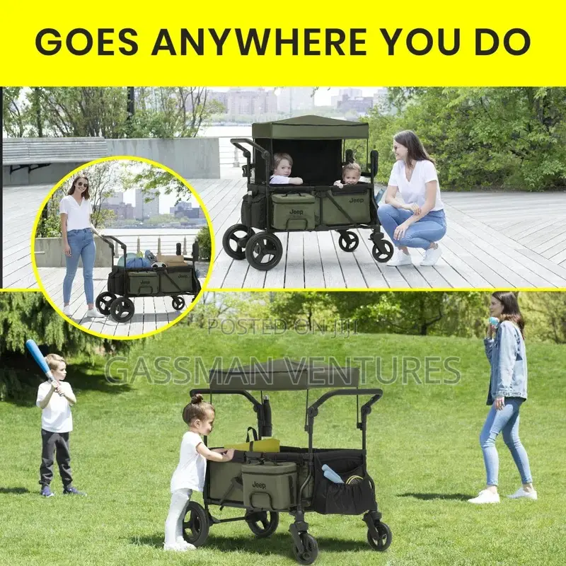 Jeep Deluxe Wrangler Stroller Wagon With Cooler Bag