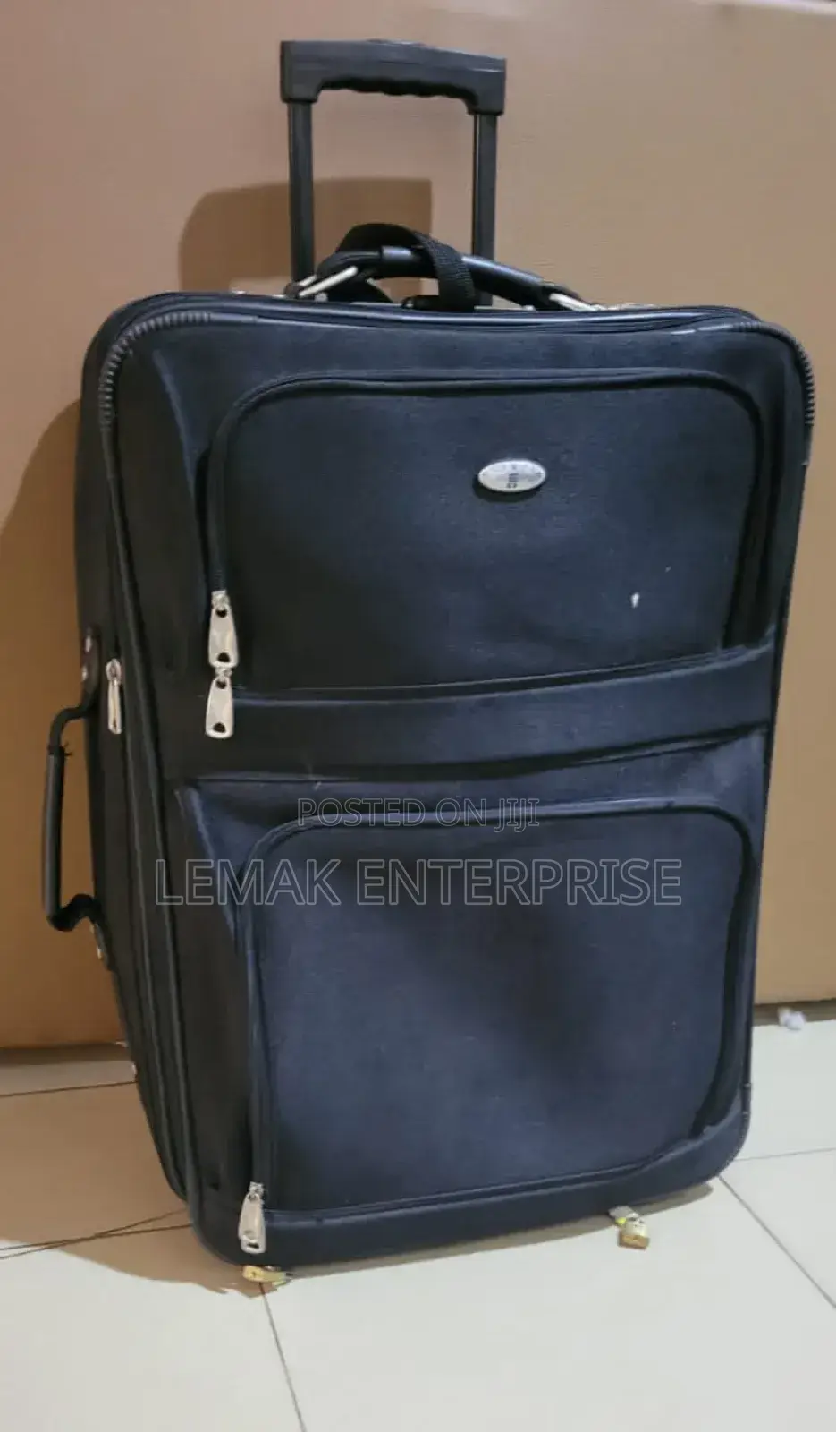OLYMPIA Suitcase Black Large Traveling Suitcase