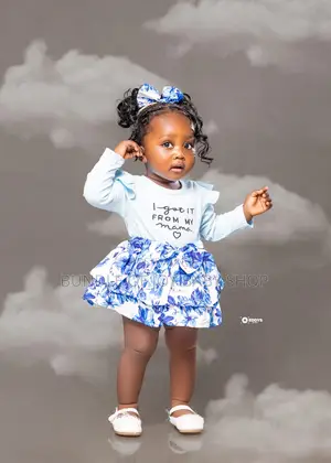 Original Turkey Print Dress With Head Band