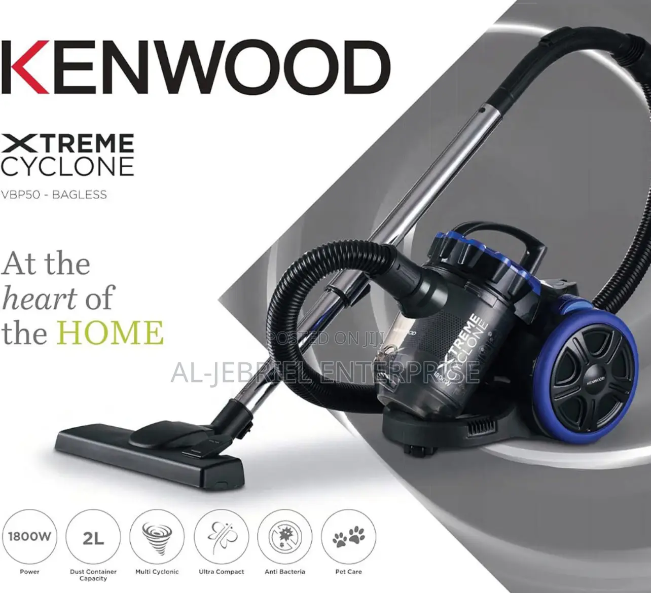 Efficient 1800 Watts Kenwood Vaccum Cleaner ,2 Liters