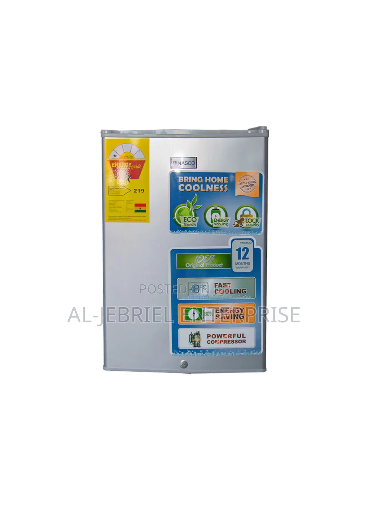 71 Liters Nasco Table Top Refrigerator Single Door — Silver