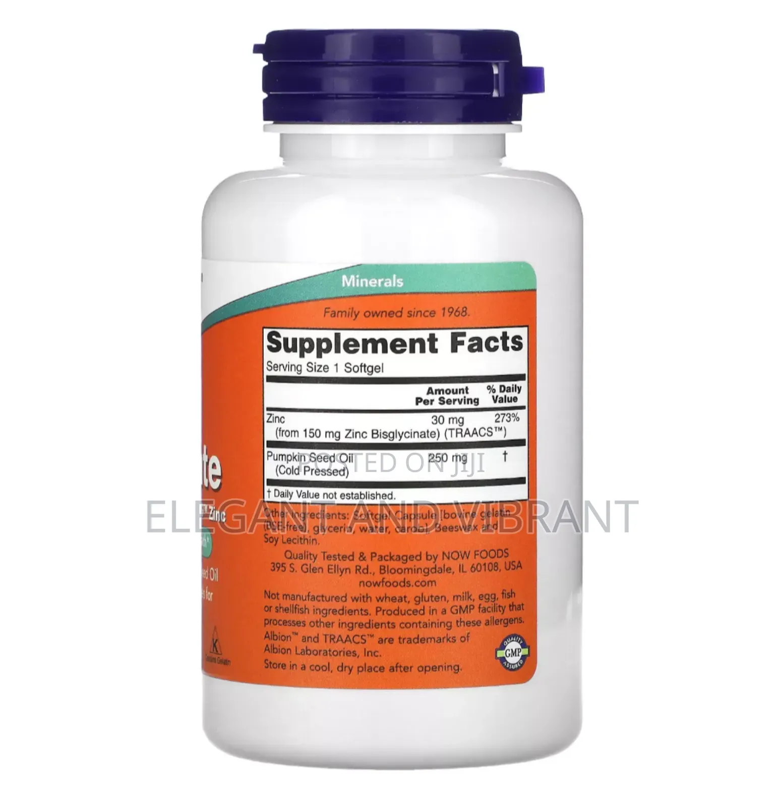 Now Foods Zinc Glycinate 120 Softgels