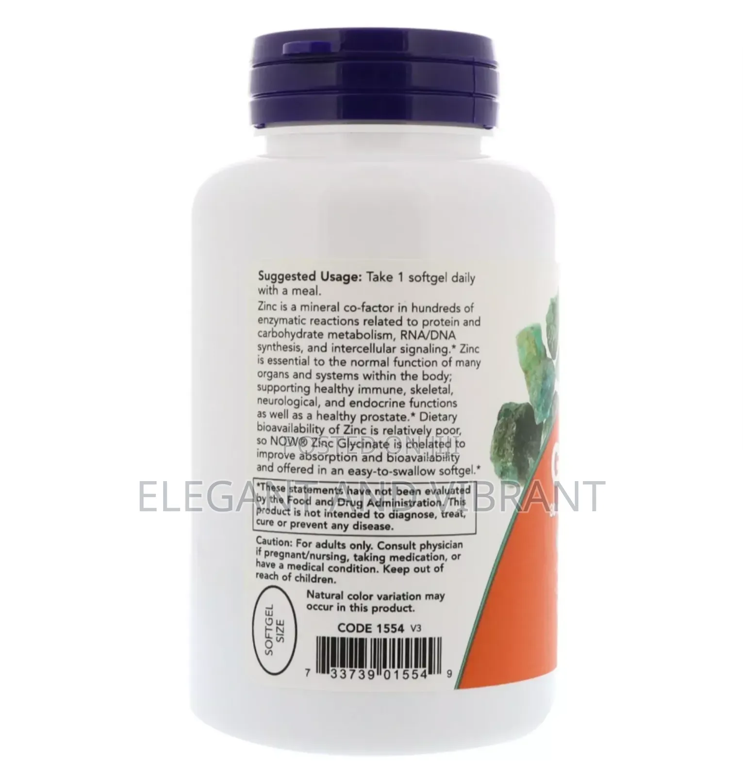 Now Foods Zinc Glycinate 120 Softgels