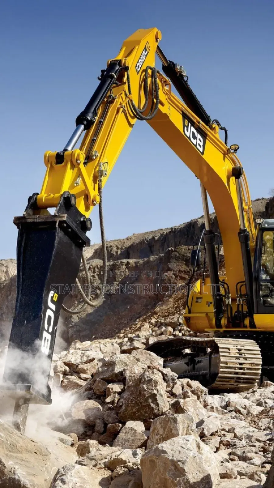 Excavator With Jack Hammer for Rent.