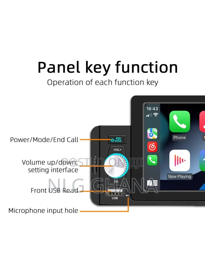 5inch Single Spindle Car Bluetooth Player MP5 MP4 Radio Audi