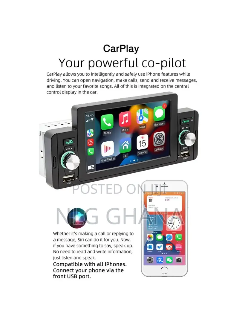 5inch Single Spindle Car Bluetooth Player MP5 MP4 Radio Audi