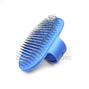 Silicone Dog Rabbits Pet Brush Metal Bristles With Hand Wrap