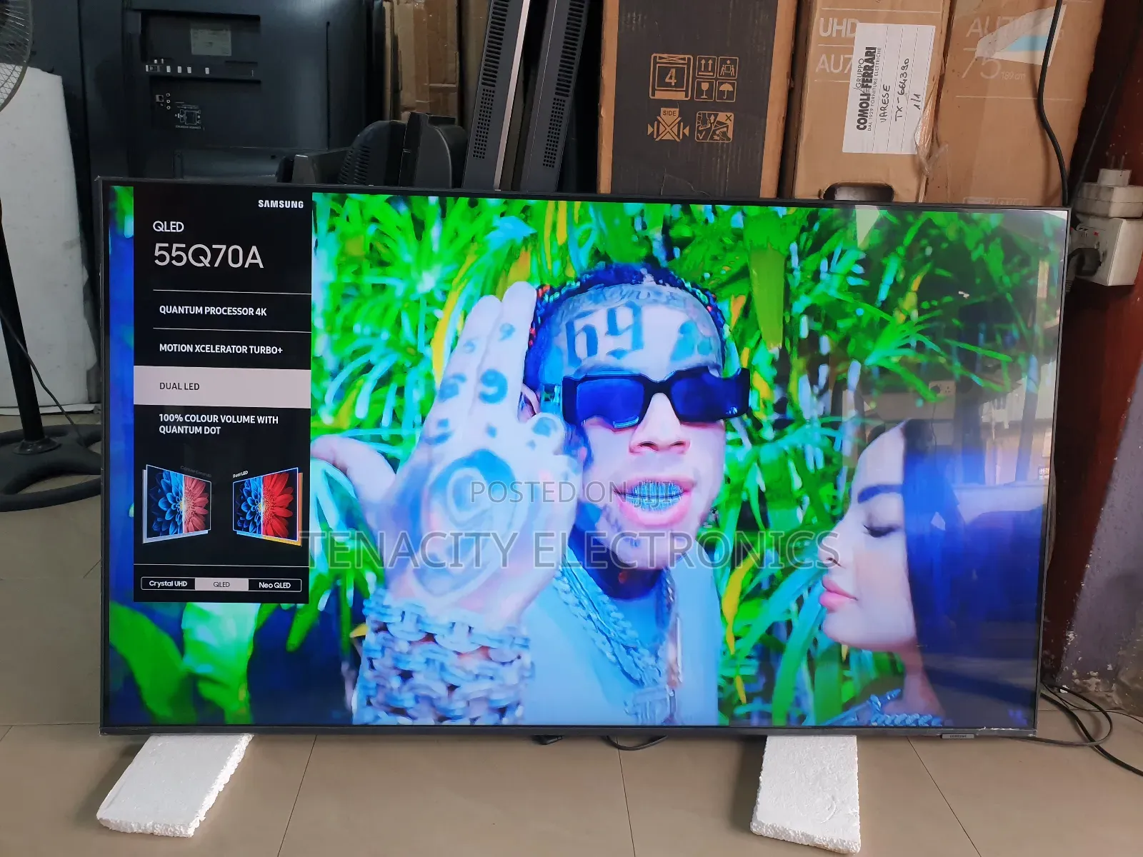 55"Airslim Qled Samsung Uhd HDR Smart Satellite Tv