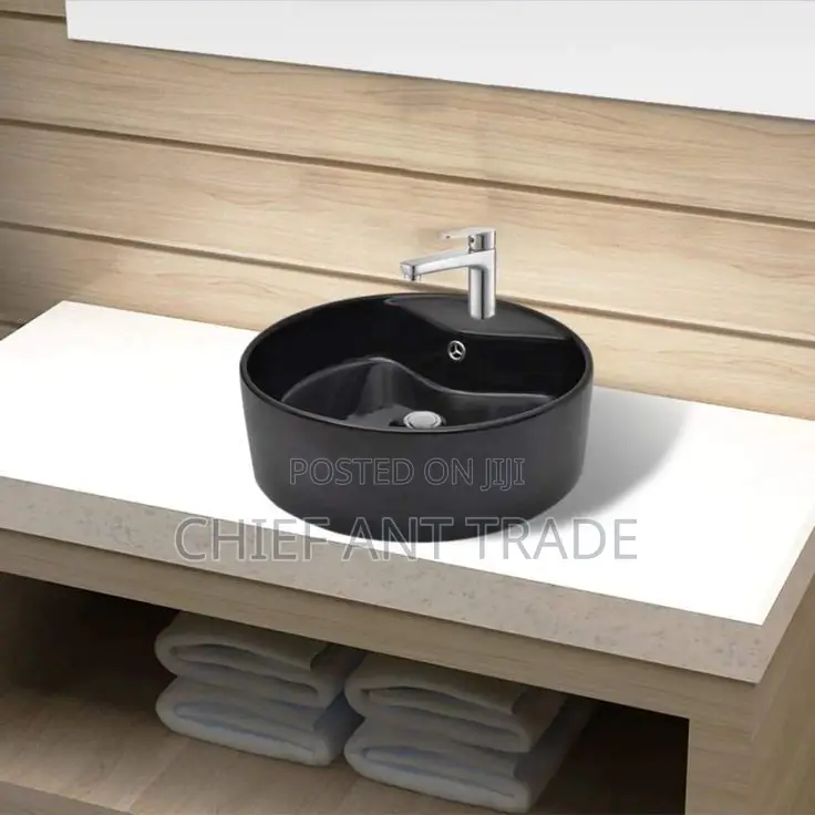 Pedicure Basin / Countertop Basin. Black. Yt-08