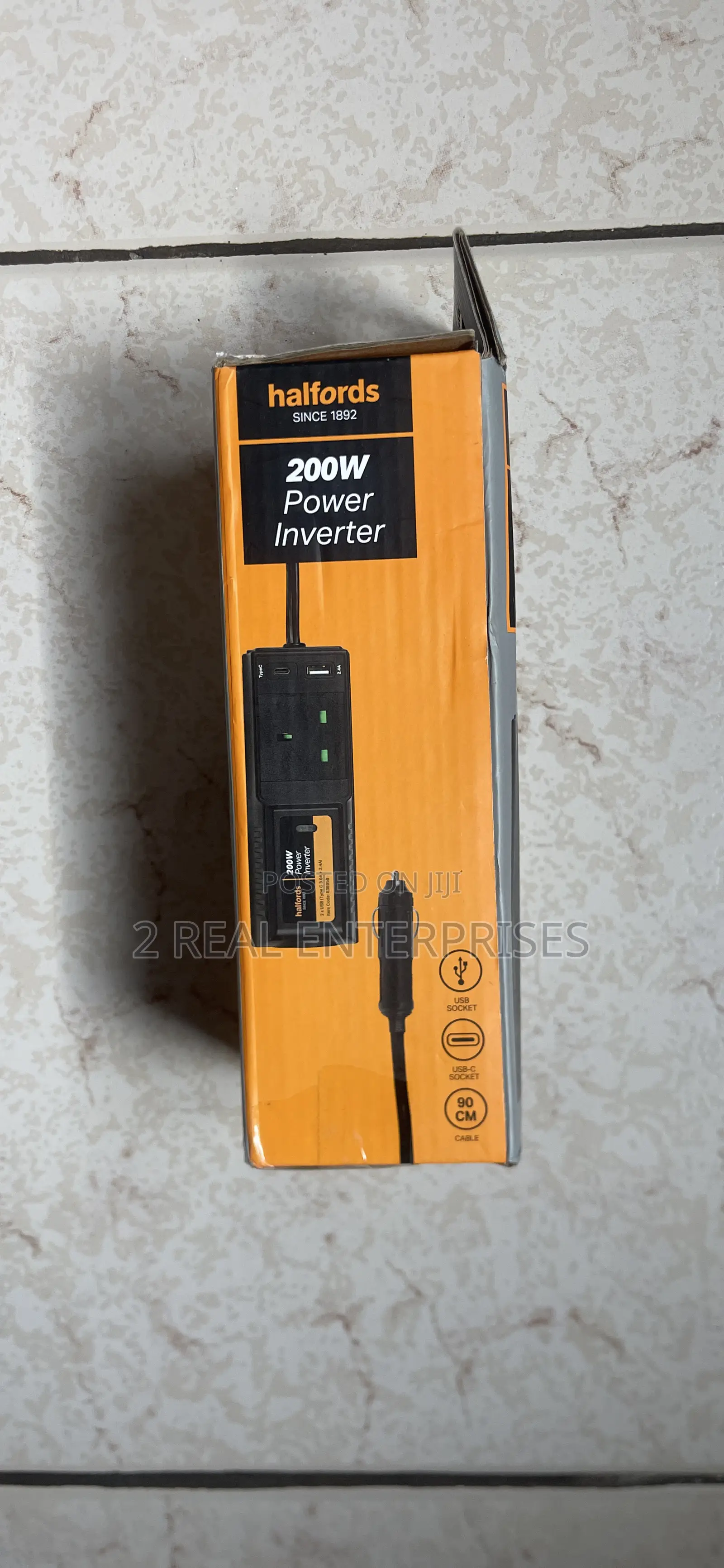 Halfords 200w Power Car Inverter With Uk Plug, Usb Usb-C