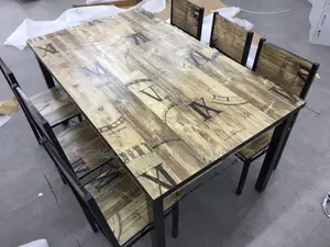 Wooden Table With Six Chairs