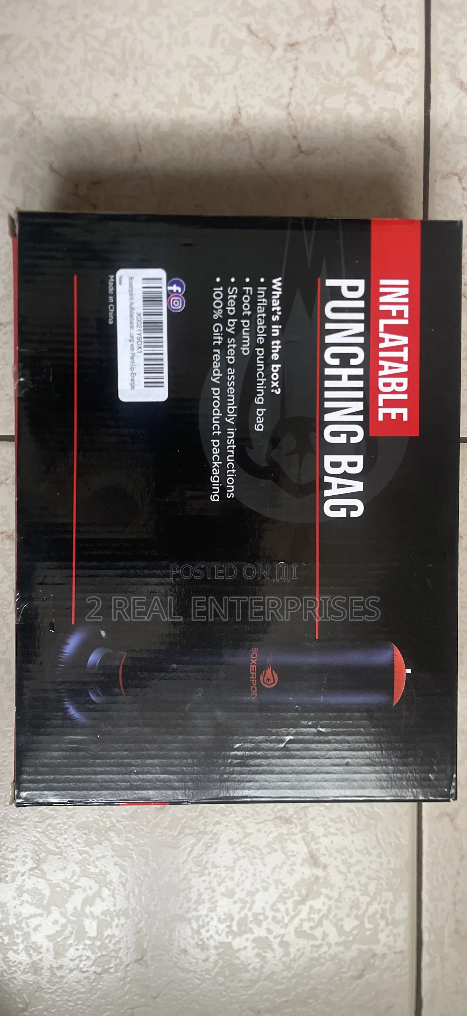 Boxerpoint Inflatable Punching Bag for Kids Beginners 63”