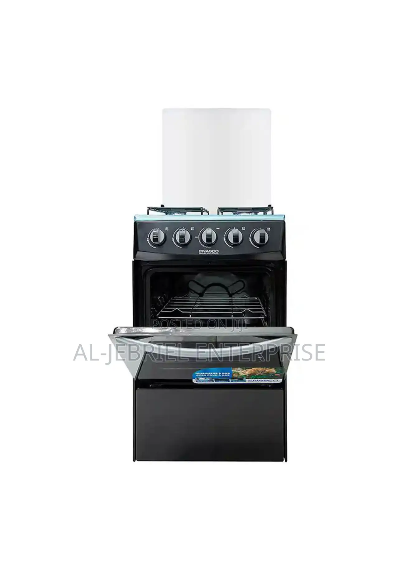 50 X 50 Cm Nasco 4 Burner Gas Cooker With Oven —Black