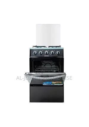 50 X 50 Cm Nasco 4 Burner Gas Cooker With Oven —Black