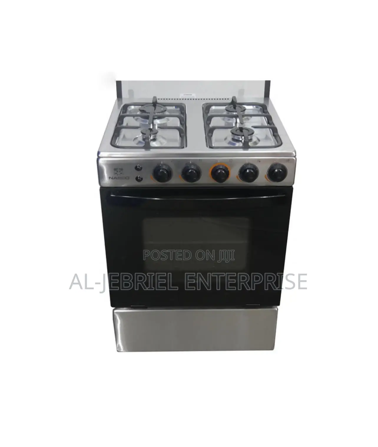 Nasco Gas Cooker 4 Burners 60 X 60 Cm With Oven and Grill