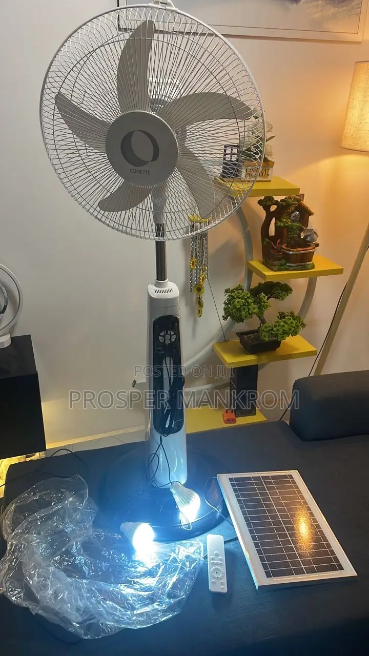 Solar and Rechargeable Fan