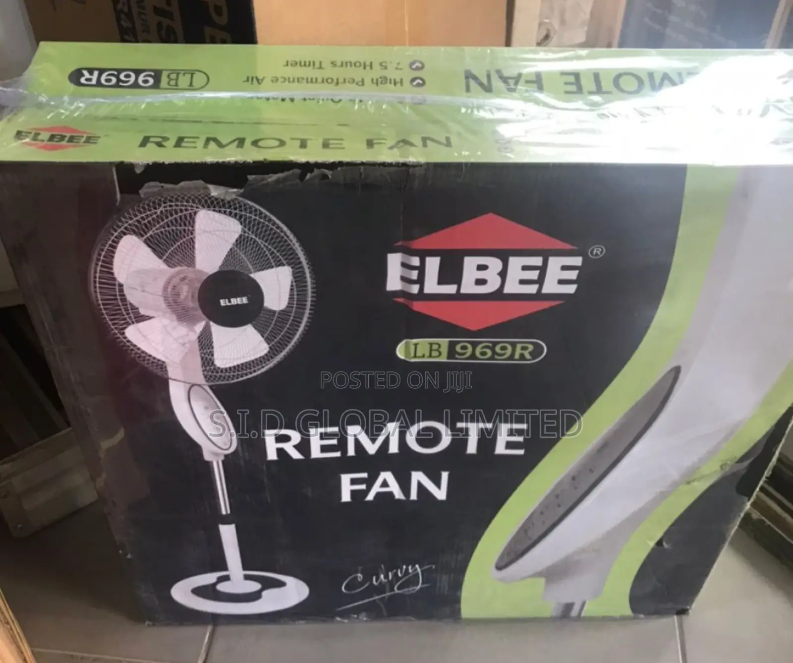 Available Elbee 969R Curvy Remote Control Standing Fan