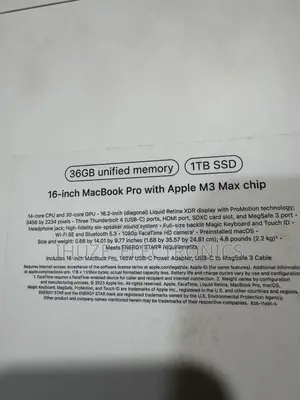 New Apple MacBook Pro 2023 M3 Max 16-inch 36GB Apple M3 Max SSD 1T