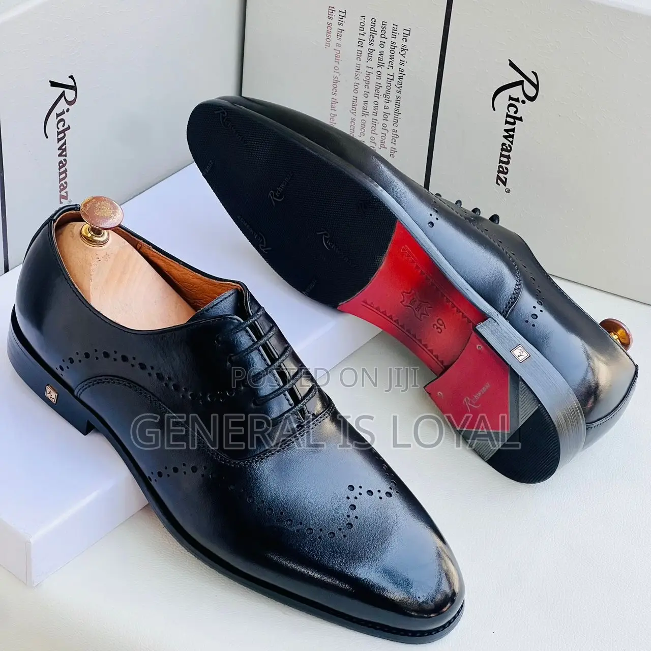 Richwanaz Brown Black Shoe