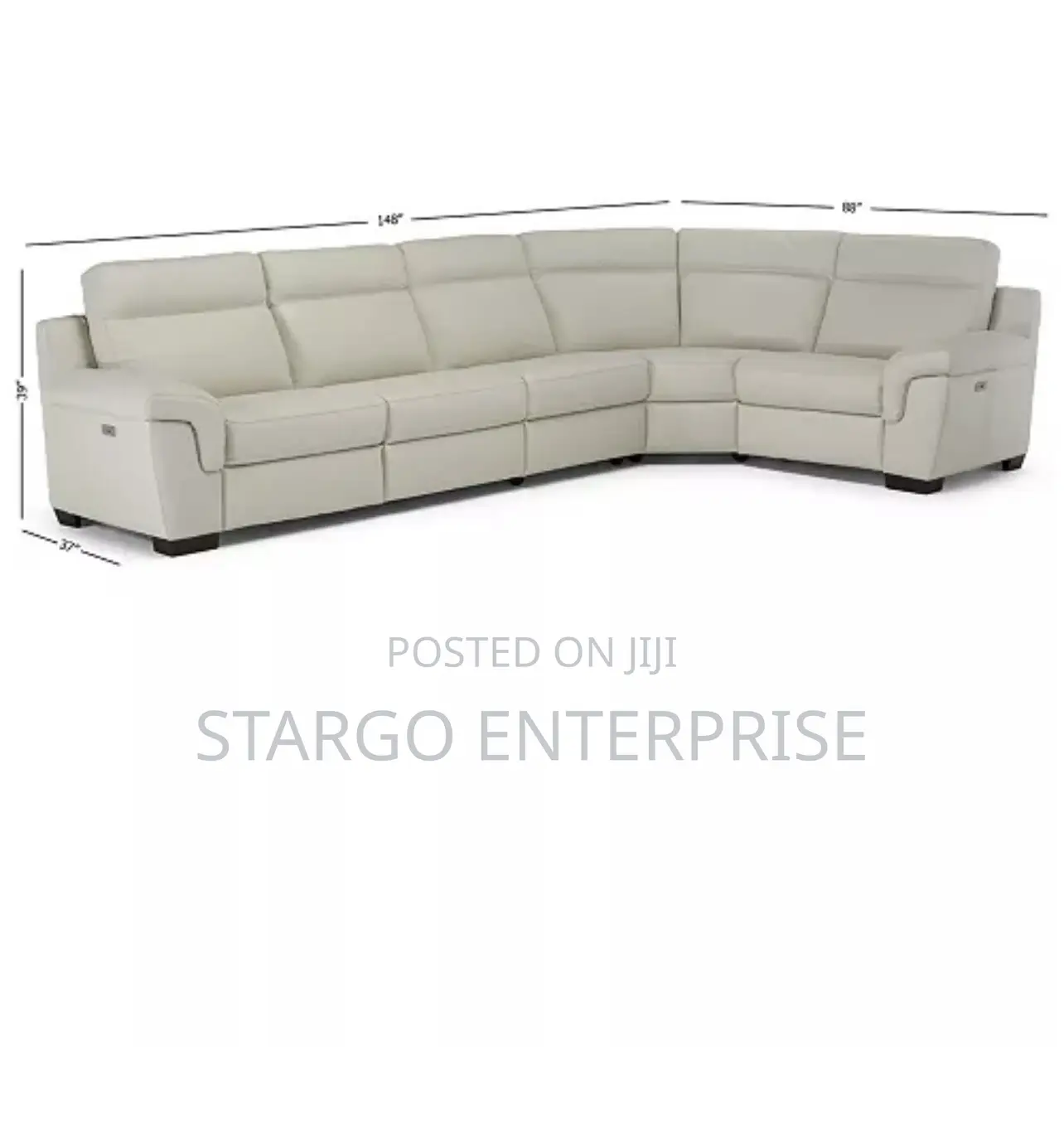 Julius II 5-Pc. Leather Sectional Sofa