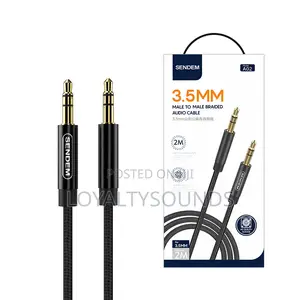 2 Meters 3.5mm Male to Male Braided Audio Cable