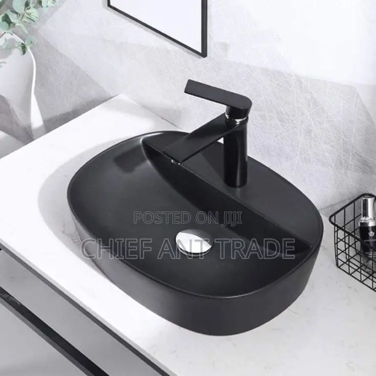 Pedicure Basin / Counter Top Sink. Black Aj-071