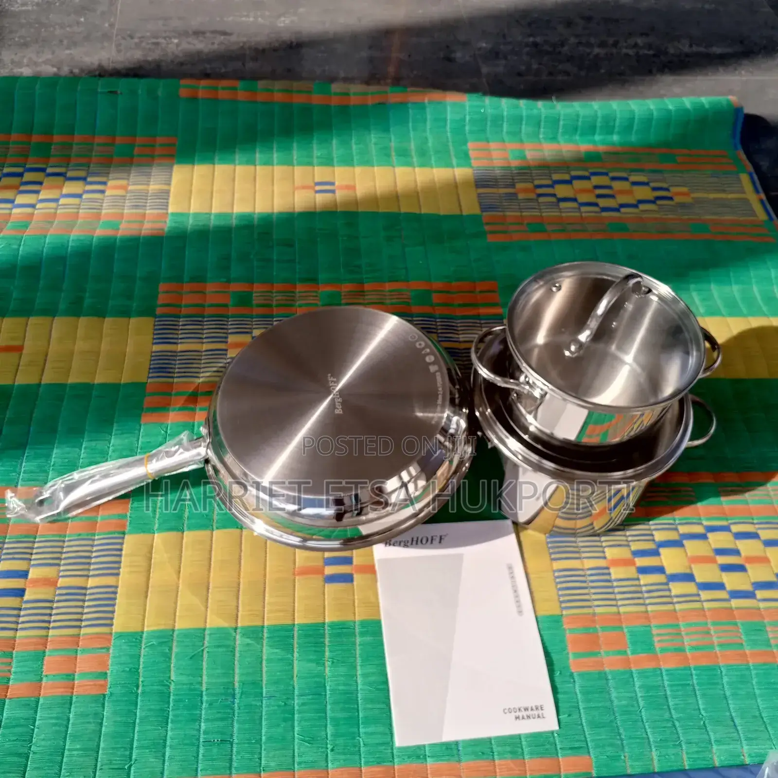 2 Pot Multipurpose Set,1 Frying Pan Saucepan With Glass Lids