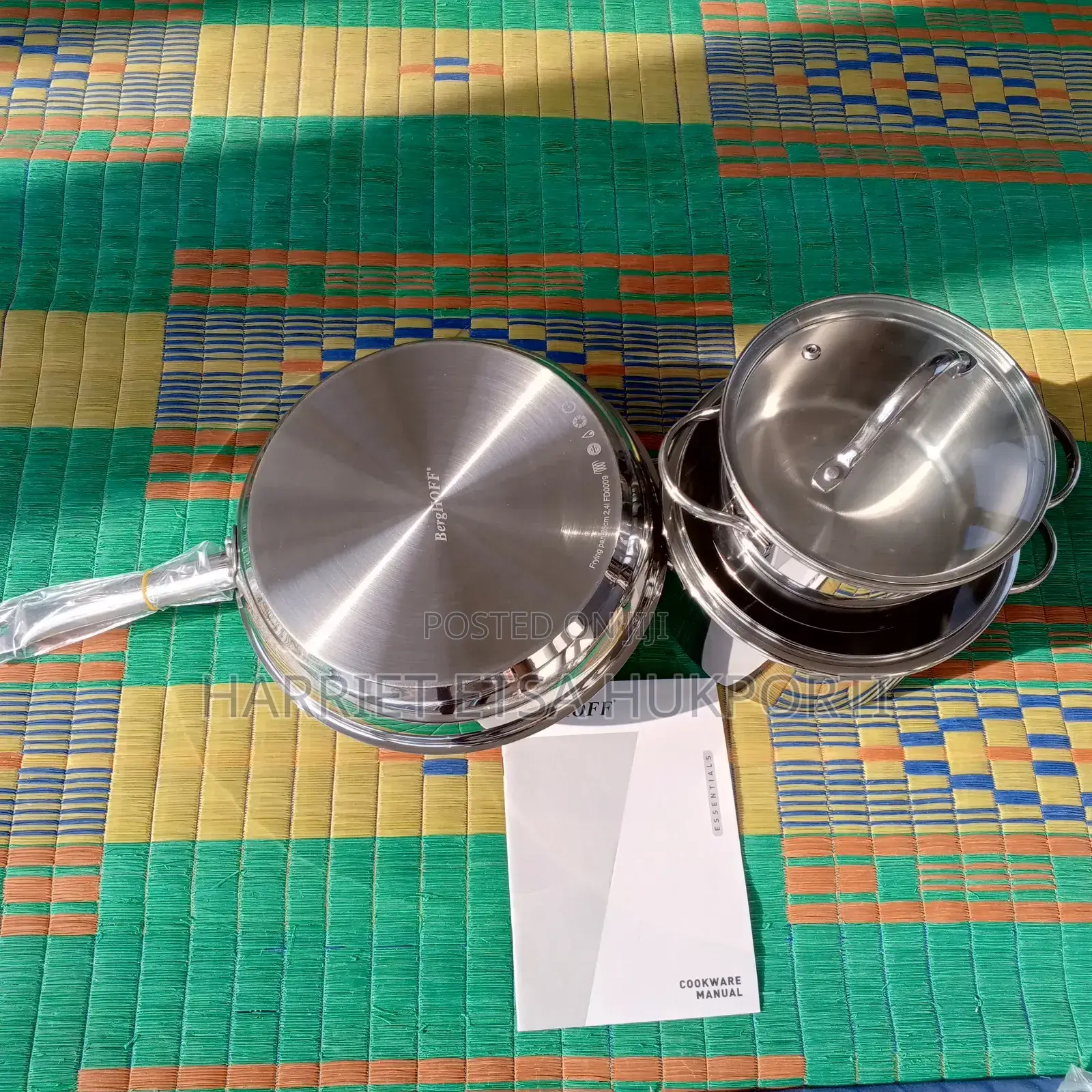 2 Pot Multipurpose Set,1 Frying Pan Saucepan With Glass Lids
