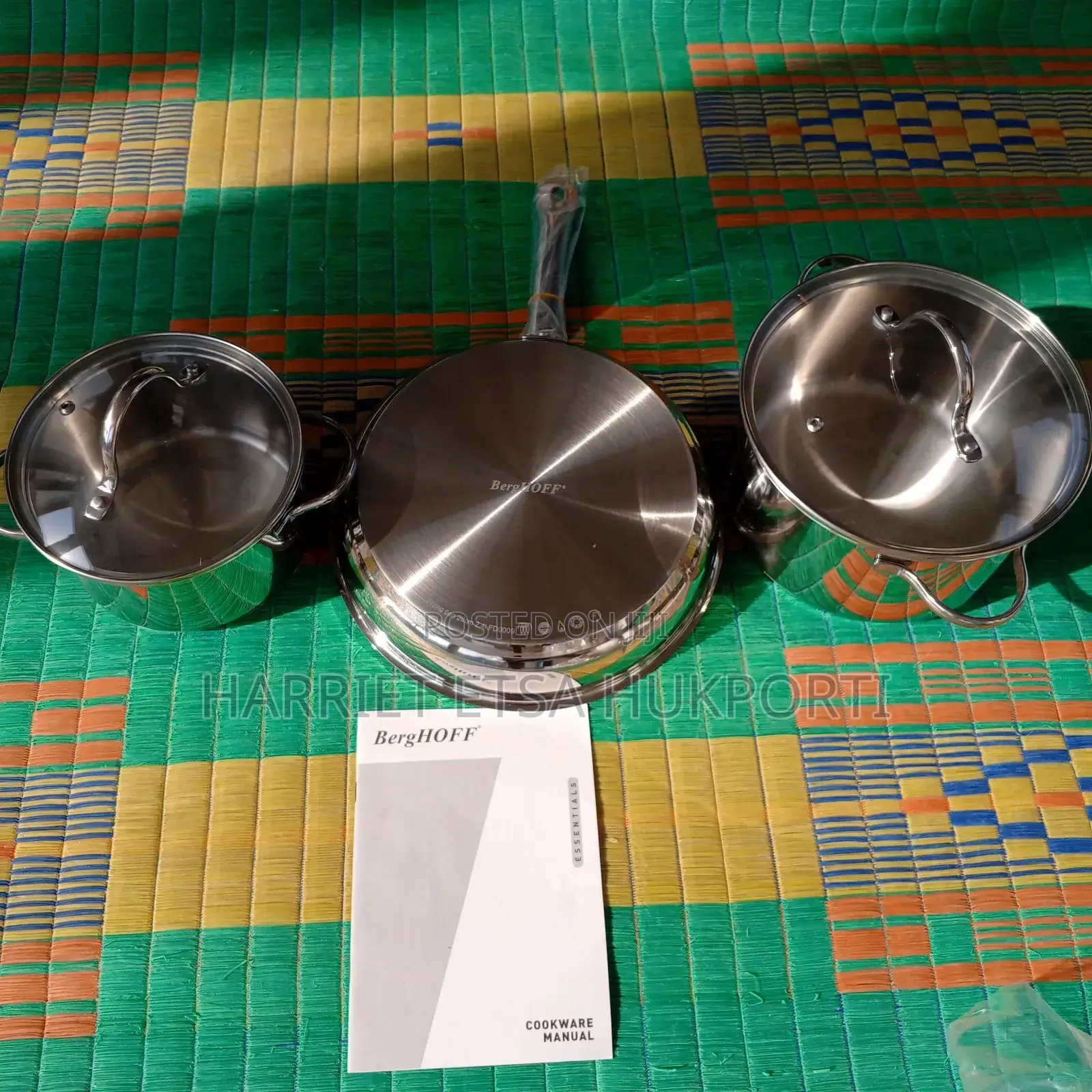 2 Pot Multipurpose Set,1 Frying Pan Saucepan With Glass Lids