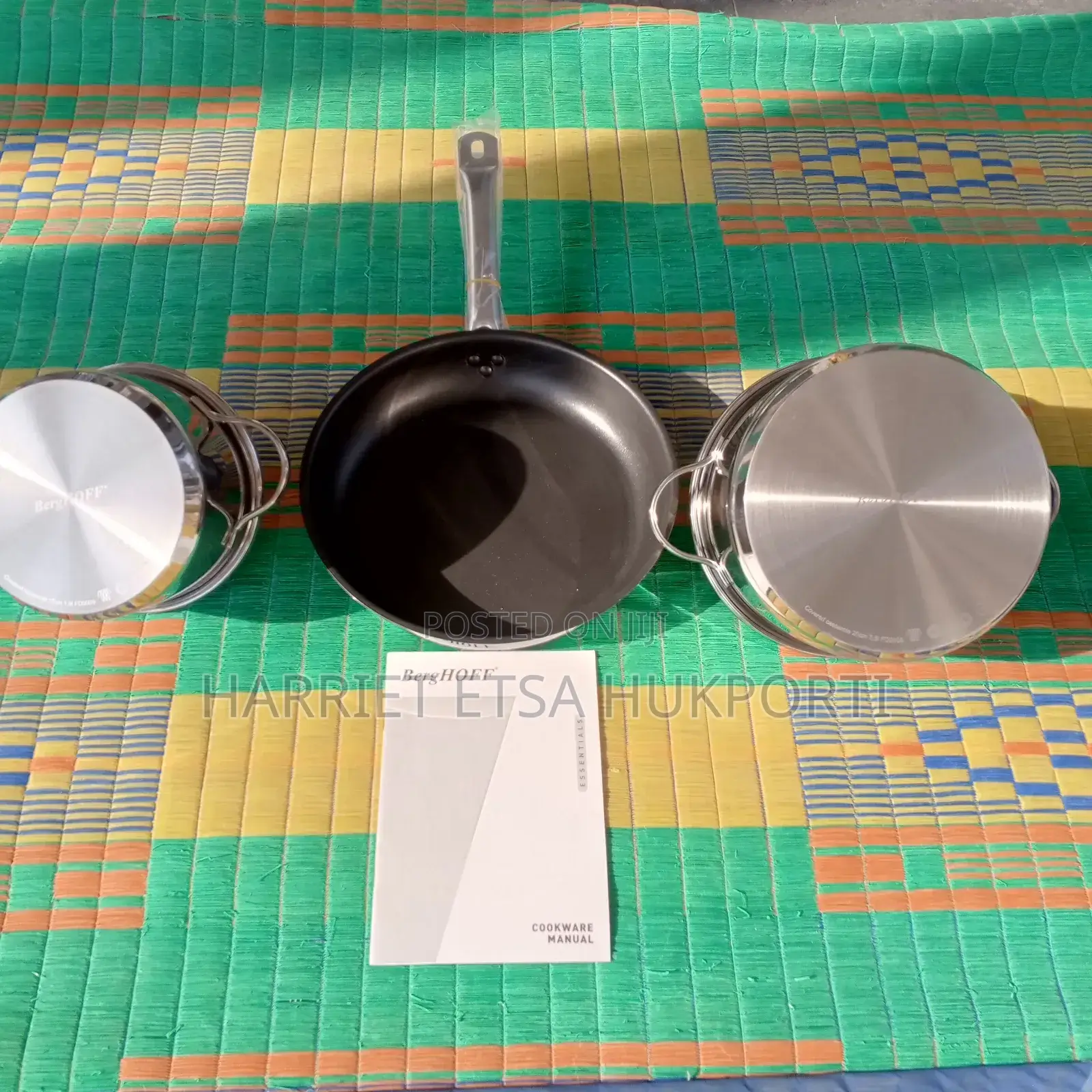 2 Pot Multipurpose Set,1 Frying Pan Saucepan With Glass Lids