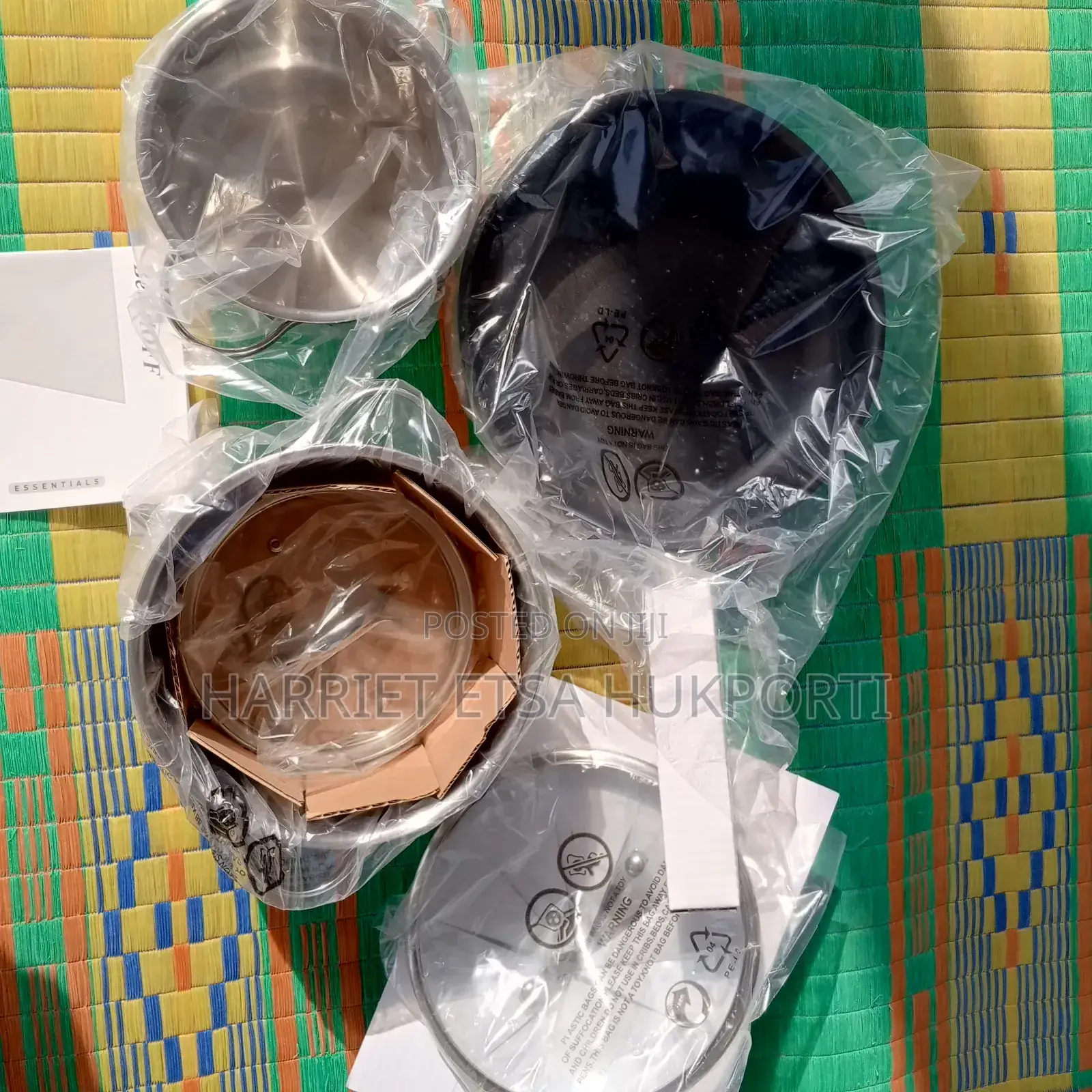 2 Pot Multipurpose Set,1 Frying Pan Saucepan With Glass Lids