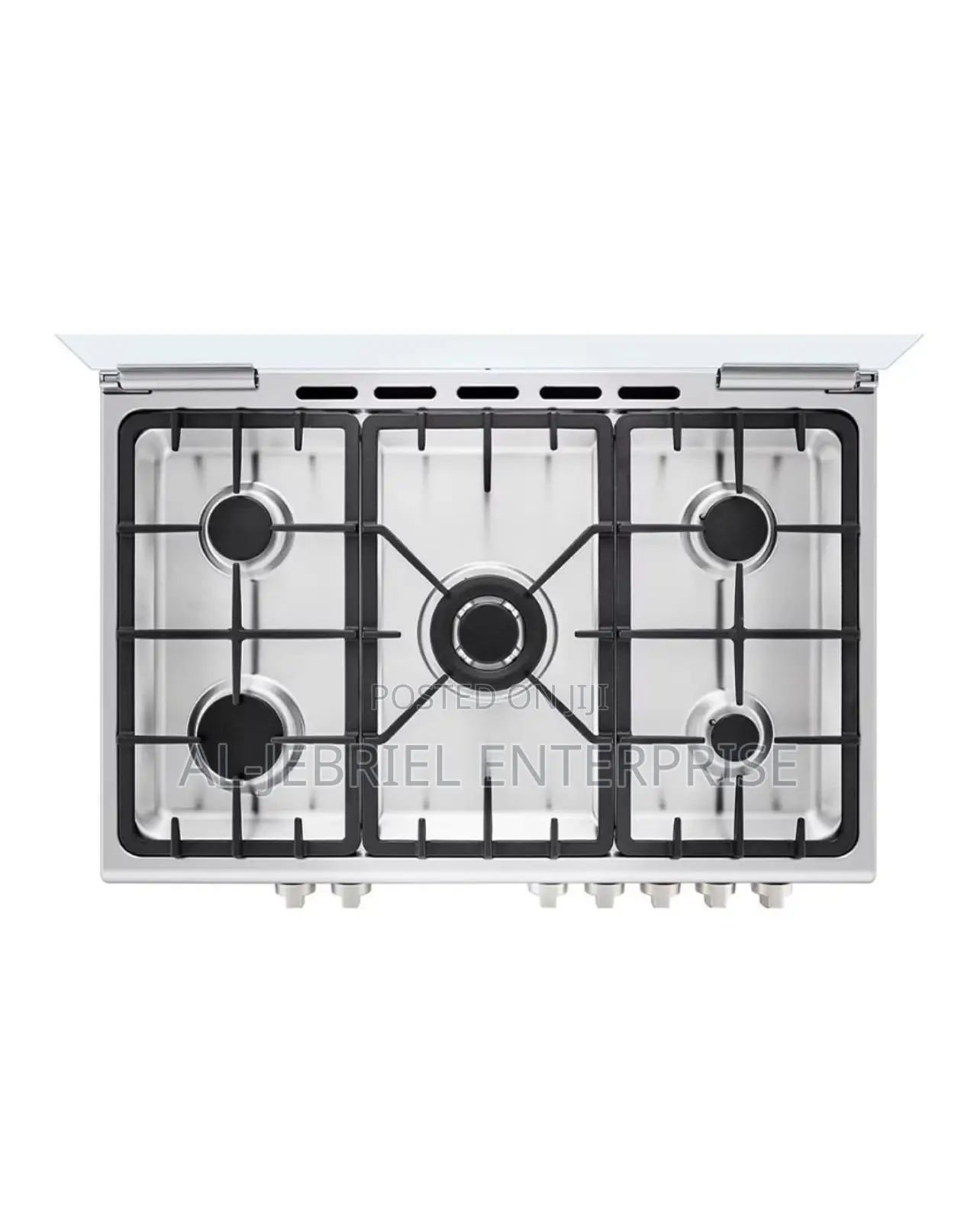 LG Gas Cooker 90 X 60 Cm 5 Burner Grill Oven Silver