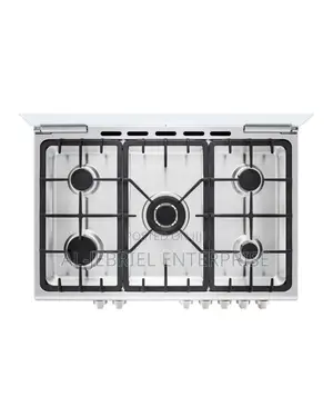 LG Gas Cooker 90 X 60 Cm 5 Burner Grill Oven Silver